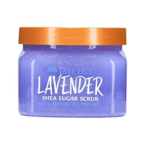 TREE HUT Lavender Shea Sugar Scrub 18 Oz ! Formulated With Real Sugar, Certified Shea Butter And Lavender Oil ! Exfoliating Body Scrub That Leaves Skin Feeling Soft & Smooth ! ( Lavender Scrub )