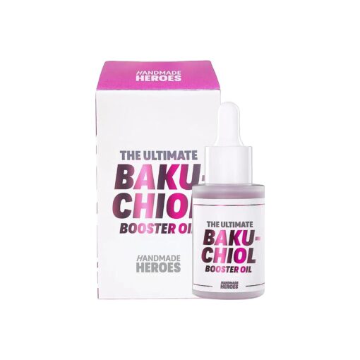 Handmade Heroes 2 % Bakuchiol Booster Oil with Sugarcane Squalane, All Natural Retinol Alternative For Radiant and Line Smoothing 0.75oz