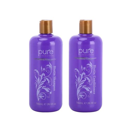 Biotin Shampoo and Conditioner Set for Thicker, Healthier Hair, Volumizing Stimulating Shampoo Conditioner Set for All Hair Types, Sulfate Free Shampoo Set Organic Ingredients !