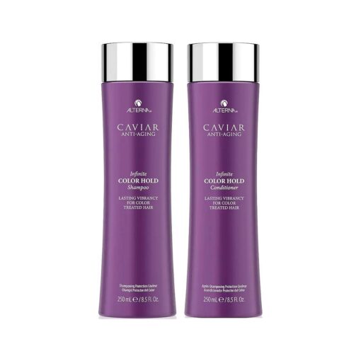 Alterna Caviar Anti-Aging Infinite Color Hold Shampoo and Conditioner Set, 8.5 Fl Oz, For Color Treated Hair, Minimizes Color Fade, Sulfate Free