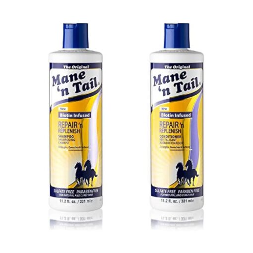 Mane 'n Tail Sulfate Free Repair 'n Replenish Gentle Cleaning And Replenishing System ( 11.2 Oz Each ) - Pack of 2