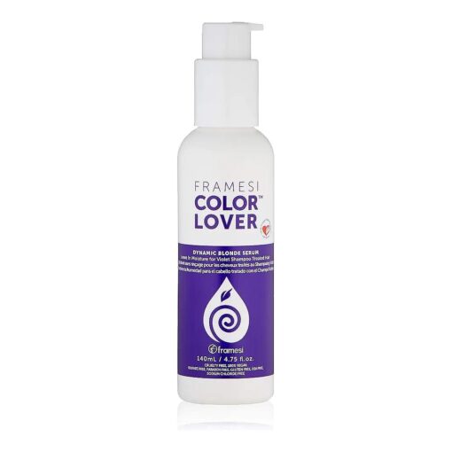 Framesi Color Lover Dynamic Blonde Serum, 4.75 fl oz, Sulfate Free Daily Leave In Conditioner, Color Treated Hair