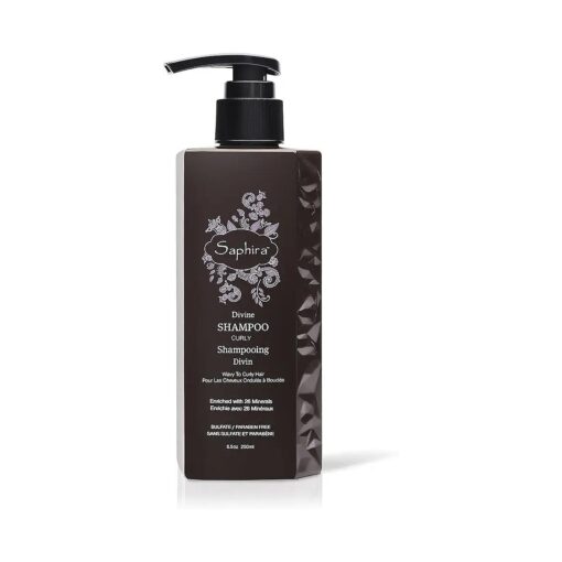 Saphira Divine Curls Shampoo for Curly, Wavy and Multi-Textured Hair, Sulfate-Free, Paraben-Free, Deeply Cleanses, Restores and Hydrates Curls