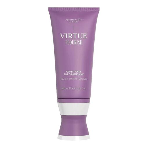 Virtue Flourish Conditioner for Fine or Thinning Hair, Sulfate Free Hair Growth Product, Detangles and Thickens, Color Safe