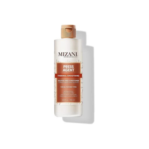 Mizani Press Agent Sulfate-Free Conditioner | Detangles Hair for Heat Styling, Blowout, and Silk Press | Seals Hair From Humidity | Thermal Smoothing for Dry, Frizzy Hair | With Argan Oil