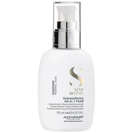 Alfaparf Milano Semi Di Lino Diamond Extraordinary All-in-1 Leave In Fluid - Anti-Frizz Detangling Spray, Leave In Conditioner, & Heat Protectant - For Added Shine & Softness - Vegan ( 4.23 fl, oz )