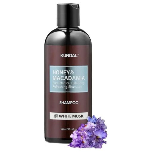 Kundal White Musk Sulfate Free Moisturizing Shampoo for Dry Damaged Hair with Argan Oil, 10.14 oz ( 300ml ), Sulfate Free Paraben Free with argan oil