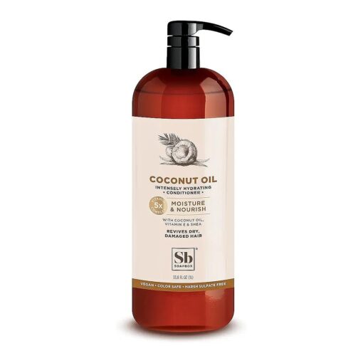 Soapbox Coconut Oil Conditioner, Sulfate Free, Paraben Free, Silicone Free, Color Safe, and Vegan Hair Conditioner ( 33.8 Ounces )