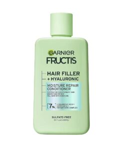 Garnier Fructis Hair Filler Moisture Repair Conditioner, Sulfate Free Conditioner for Curly, Wavy Hair with Hyaluronic Acid, 10.1 Fl Oz, 1 Count