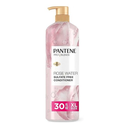 Pantene Rose Water Conditioner, Soothes, Replenishes Hydration, Safe for Color Treated Hair, Nutrient Infused with Vitamin B5 and Antioxidants, Pro-V Blends, 30.0 oz