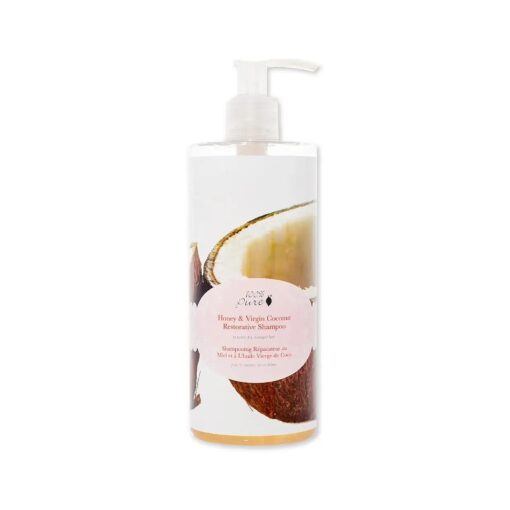 100 % PURE Honey & Virgin Coconut Restorative Shampoo & Cleansing Detox Helps Restore Damaged Hair, Replenish Moisture & Body Healthy Hair Growth for Women & Men - Sulfate Free - 13 Fl Oz