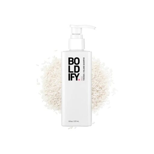 BOLDIFY Thickening Shampoo - Rice Water for Hair Growth and Volumizing Shampoo for fine Hair, Weightlessly Removes Excess Oil, Rice Water Shampoo for Thinning Hair, Fine Hair & Oily Hair - 8oz