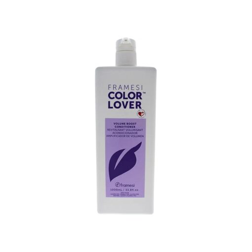 Framesi Color Lover Volume Boost Conditioner, 33.8 fl oz, Sulfate Free Volumizing Conditioner with Quinoa and Coconut Oil, Color Treated Hair