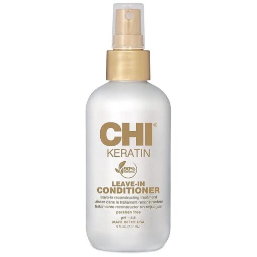 CHI Keratin Leave-in Conditioner, Hydrating Conditioner For Restoring Softness & Preventing Breakage, Great For Daily Use, Sulfate-free, 6 Oz