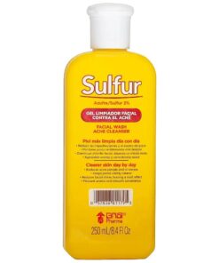 Sulfur Grisi, Facial Wash and Cleanser, Reduces Oil Excess Pimples, 8.4 Fl Oz, Bottle