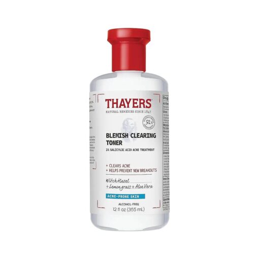 Thayers Blemish Clearing Salicylic Acid Toner, Acne Treatment Face Toner with 2 % Salicylic Acid, Soothing and Non-Stripping Skin Care, 12 Fl Oz ( Packaging May Vary )