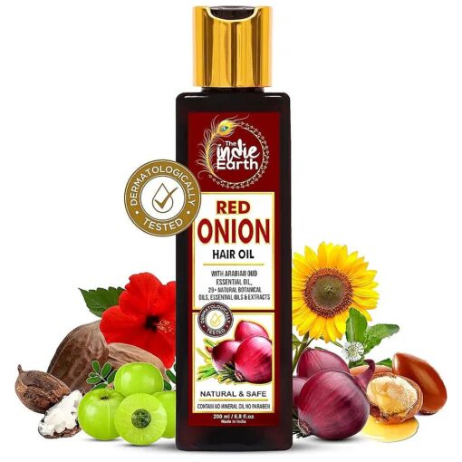 RED ONION ANTI HAIR LOSS & HAIR GROWTH OIL WITH PURE ARGAN, JOJOBA, ROSEMARY, BLACK SEED OIL IN PUREST FORM VERY EFFECTIVELY CONTROL HAIR LOSS, PROMOTES HAIR GROWTH 200ml