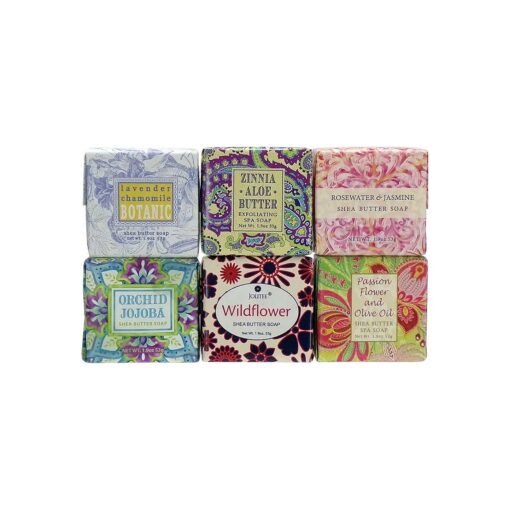 Greenwich Bay Trading Company Destination Floral Shea Butter Soap Gift Set of Six ( Summer )