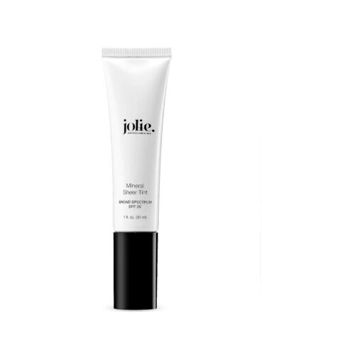 Jolie Mineral Sheer Tint SPF 20 Oil Free - Face Tinted Moisturizer - Hydration - Coverage - Sunscreen- Mineral Formula - Vegan ( Medium )