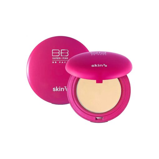 [ SKIN79 ] Super Plus Pink BB Pact 15g - Sebum Control Silky Finish Sun Protection Powder Pact, Light Beige Color