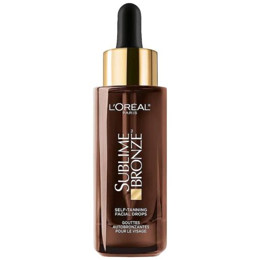 Sublime Bronze Self Tanning Facial Drops with Hyaluronic Acid, Gradual Tan, Fragrance-Free, 1 fl, Oz