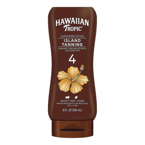 Sunscreen Protective Dark Tannning Sun Care Sunscreen Lotion, Cocoa Butter - SPF 4, 8 Ounce