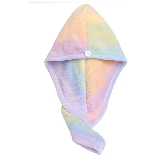 Microfiber Hair Drying Wrap Towel for Women Turban Fast Dry Multicolored