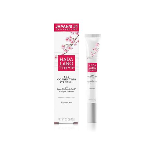 Hada Labo Tokyo Age Correcting Eye Cream, Ivory, Fragrance free, 0.5 Ounce, 1802