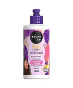 Salon Line Linha Tratamento ( SOS Cachos ) Creme para Pentear Super Oleos Nutritivo 300 ml Treatment ( SOS Curls ) Collection - Nourishing Super Oils Combing Cream 10.14 Fl Oz