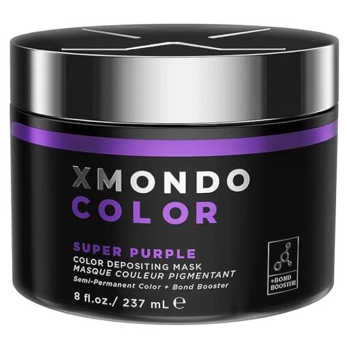 Color Super Purple Depositing Mask & Semi-Permanent Purple Dye | Infused with Bond Booster Technology & Hyaluronic Acid for Nourishment, Revitalization & Repair, Vegan Formula, 8 Fl Oz 1-Pack