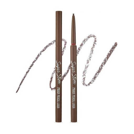 ETUDE Super Slim Proof Pencil Liner ( # 02 Brown ) 21AD | Long-Lasting and Waterproof Eyeliner with Fine Elaborate Lines for More Precise Eye Makeup