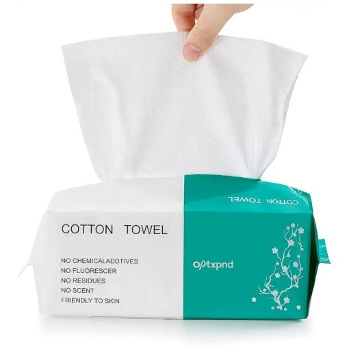 Disposable Face Towel Face Cloths for Washing Face Soft Cotton Face Towels Facial Cloths Towelettes for Washing and Drying for Cleansing and Skincare Office Makeup Remover