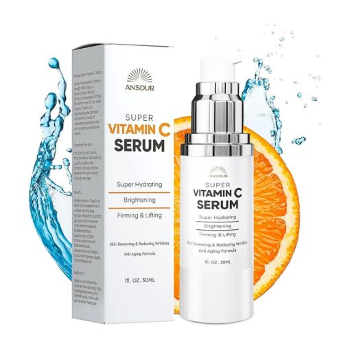 Super Vitamin C Serum for Women over 70 : Hyaluronic Acid Serum for Face, Dark Spot Remover and Wrinkle Reduction - Lifting, Smoothing, Moisturizing, All in One Skin Care Formula, 1 fl oz