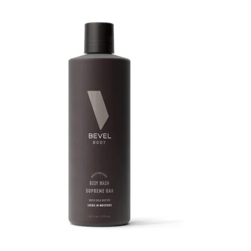 Bevel Moisturizing Body Wash for Men - Supreme Oak Scent with Shea Butter, Vitamin B, and Coconut Oil, 16 Oz ( Packaging May Vary )