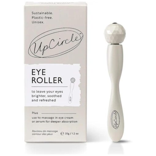 UpCircle Eye Roller 1pc - Metal + Plastic-Free - For Dark Circles + Puffy Eyes - With Cooling Effect to Boost Circulation For Healthy Glow - Sustainable + Unisex