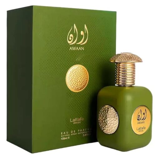 Lattafa Awaan Gold Eau De Parfum Spray for Unisex, 3.4 Ounce