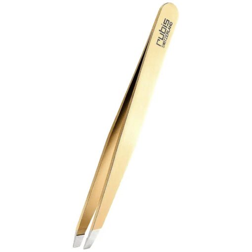 Rubis Switzerland Gold Slant Tweezers