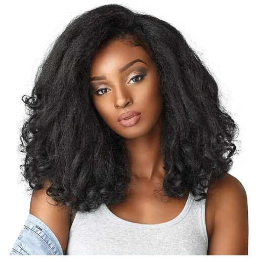 Sensationnel Curls Kinks & CO All Curl Types From 3B-4C Instant Weave 1/2 Half Wig - IW RAIN MAKER ( 1B [ Off Black ] )