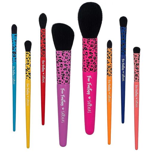 Makeup Brushes Set for Beginners Colorful Makeup Brush Kit Set 8Pcs Cute Make Up Brushes for Girls Premium Synthetic Face Powder Blush Contour Concealer Eyeshadow Leopard Print Makeup Brushes