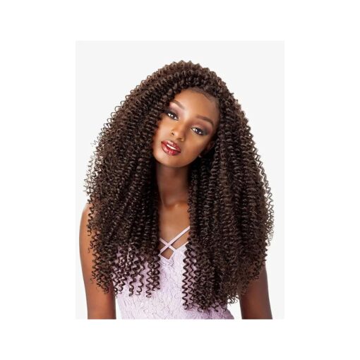 Sensationnel Lulutress Crochet Braiding hair - DIY hair style crochet braids hair extensions All Kanekalon flame retardant synthetic Fiber Premade precurled Locs and Twists color braids - Water Wave 18 ( T1B/BG )