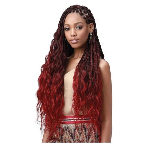 MULTI PACK DEALS ! Bobbi Boss Synthetic Hair Braids Pre-Feathered 3X King Tips Body Wave 28" ( 5-PACK, T1B/27 )