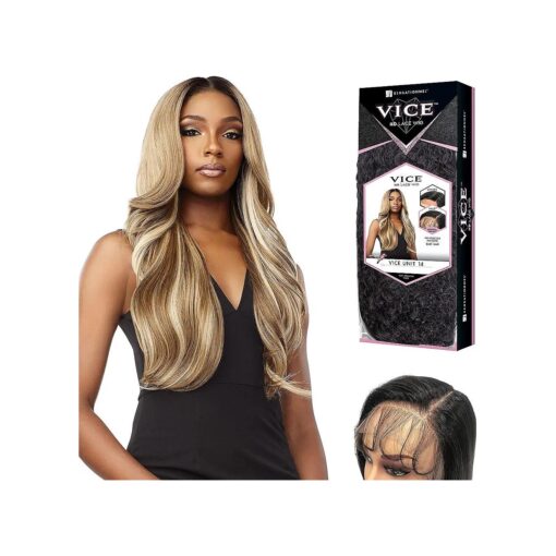 Sensationnel Synthetic Vice HD Lace Deep Part Wig - UNIT 14 ( Color:1B Off Black )