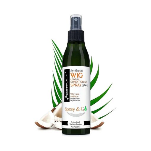 Awesome Synthetic Wig Leave-in Conditioner Spray, pH6, Professional Wig Care Solution, Detangle Spray, Moisturizes & Replenishes Synthetic Wigs, Easy Combing, Contains Coconut Oil, 7 fl oz