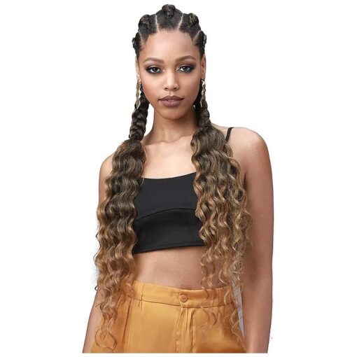 MULTI PACK DEALS ! Bobbi Boss Synthetic Hair Braids Pre-Feathered 3X King Tips Ocean Wave 28" ( 1-PACK, T1B/27 )