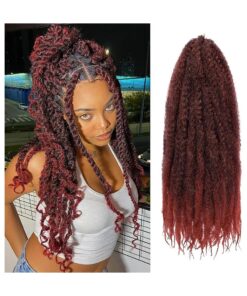 ZRQ 24 Inch Marley Twist Braiding Hair, 8 Packs T350 Marley Hair For Faux Locs Afro Kinky Curly Twist Hair Extensions ( T350 # ,8 Packs )