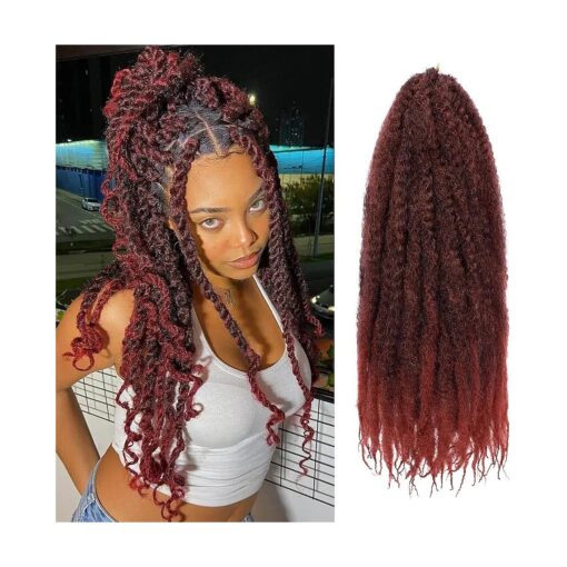 ZRQ 24 Inch Marley Twist Braiding Hair, 8 Packs T350 Marley Hair For Faux Locs Afro Kinky Curly Twist Hair Extensions ( T350 # ,8 Packs )