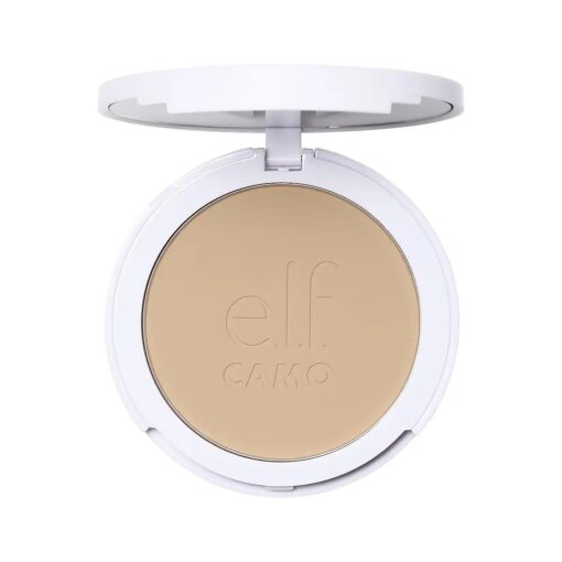 e.l.f, Camo Powder Foundation, Lightweight, Primer-Infused Buildable & Long-Lasting Medium-to-Full Coverage Foundation, Light 280 N