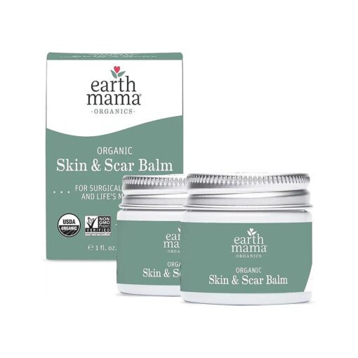 Organic Skin & Scar Balm | Surgical Wound & C-Section Recovery Skin Care, Pregnancy Stretch Mark Scar Treatment with Tamanu Oil & Gotu Kola ( 2-Pack )