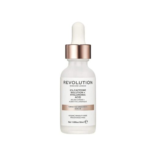 Revolution Skincare Targeted Under Eye Serum - 5 % Caffeine, Clears Blemishes, Exfoliates the Skin and Reduces Blackheads, Vegan & Cruelty Free, 250ml