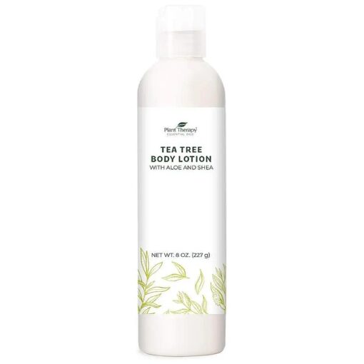 Plant Therapy Tea Tree Body Lotion with Aloe and Shea, Hydrate and Nourish Skin with Botanical Ingredients, 8 oz